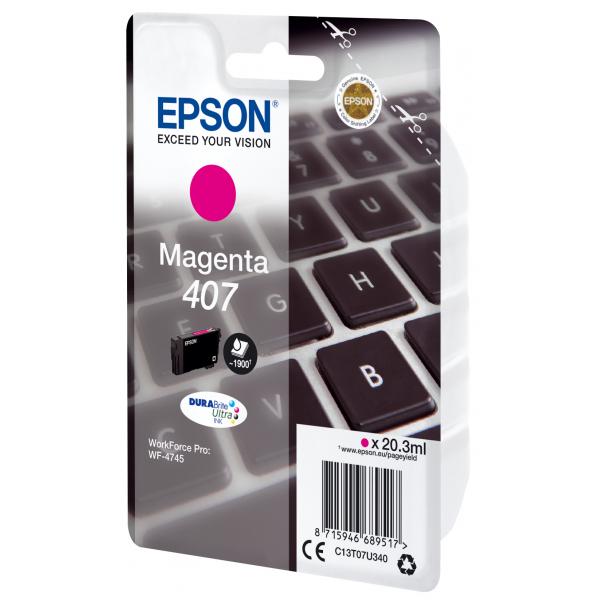 EPSON CART. INK MAGENTA PER WF-4545, 407 L [C13T07U340]