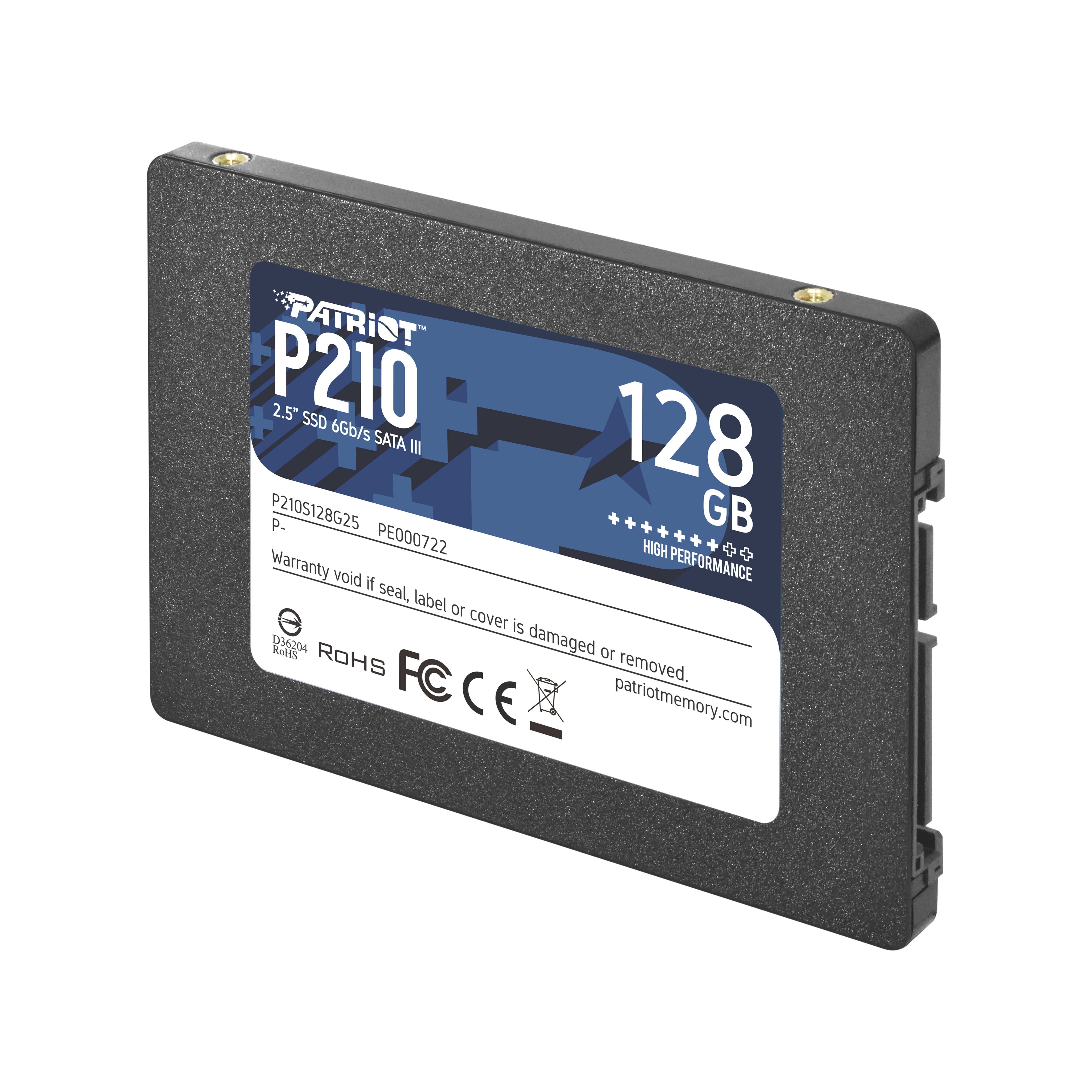PATRIOT SSD INTERNO P210 128GB 2,5 SATA 6GB/S R/W 450/430 [P210S128G25]