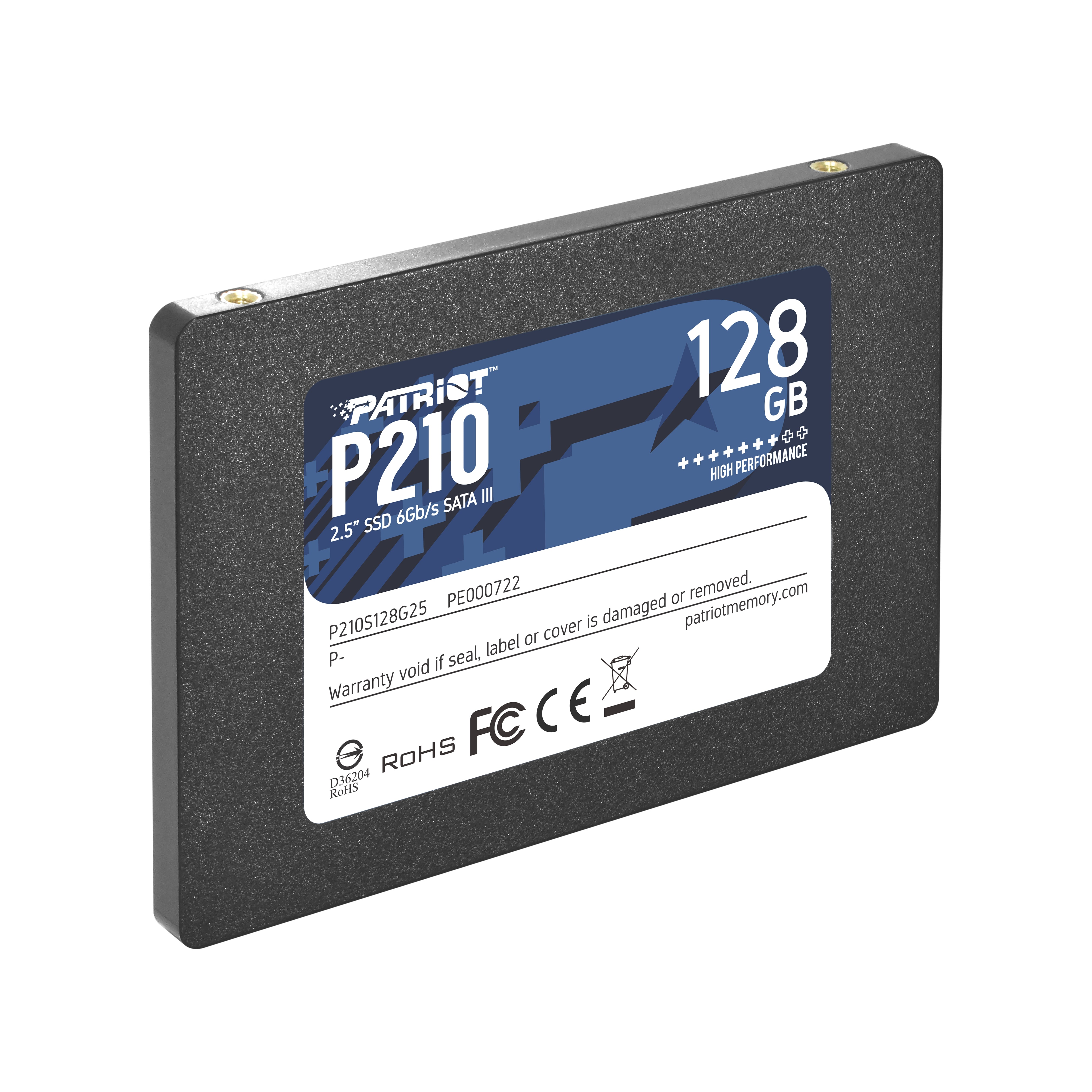 PATRIOT SSD INTERNO P210 128GB 2,5 SATA 6GB/S R/W 450/430 [P210S128G25]