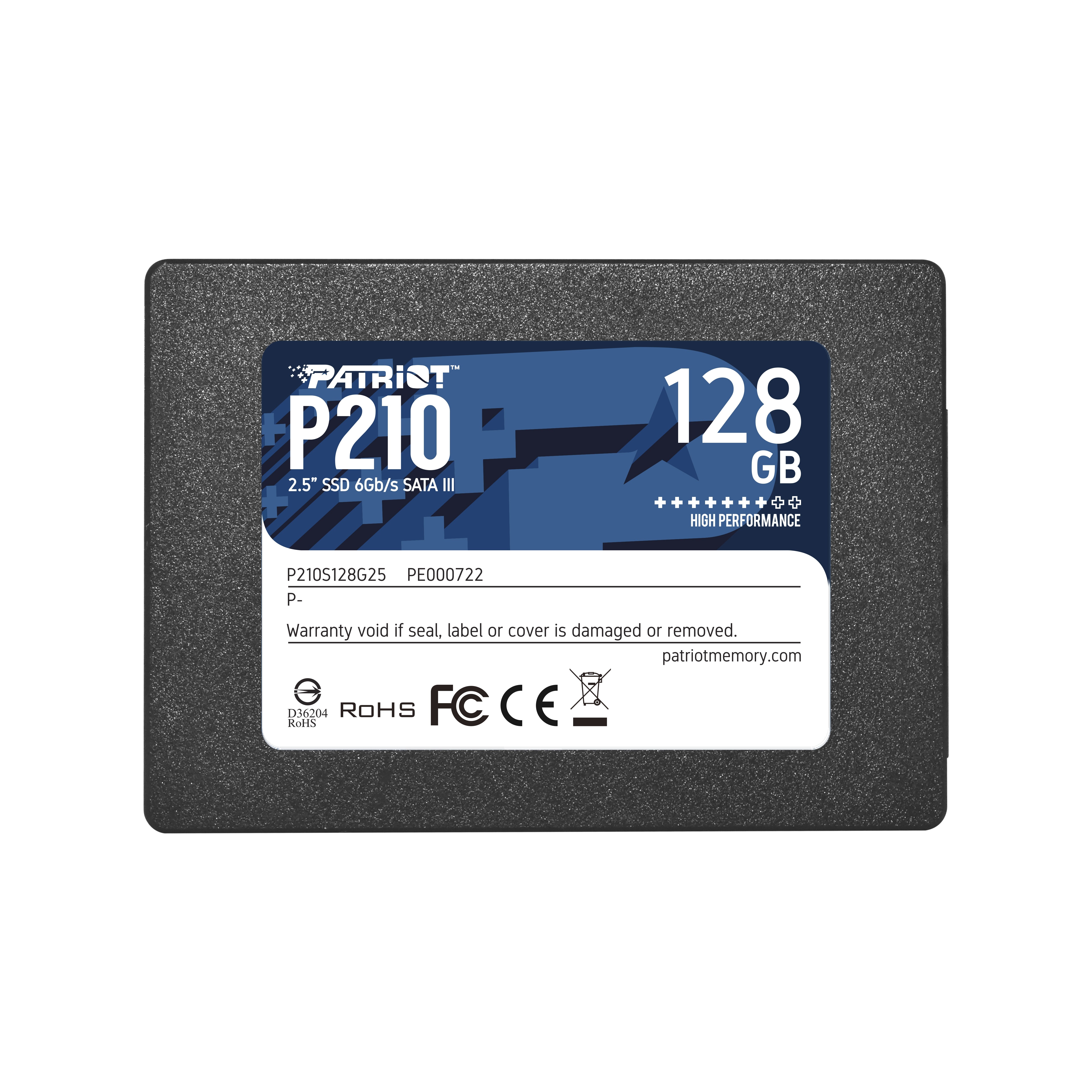PATRIOT SSD INTERNO P210 128GB 2,5 SATA 6GB/S R/W 450/430 [P210S128G25]