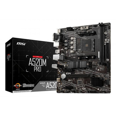 MSI MB AMD A520, A520M PRO, AM4, 2DDR4, 1PCI-Ex16, 1M2, 4SATA3, 6USB3 [A520M PRO]