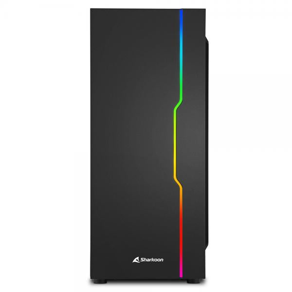 SHARKOON CASE ATX 1XUSB 2.0, 2XUSB 3.0, VETRO TEMPERATO, 1X 120MM FAN FRONT, 7 SLOT ESPANSIONE, ARGB CONTROLLER, PANNELLO FRONTALE ILLUMINATO [RGB SLIDER]