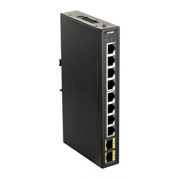 D-LINK SWITCH INDUSTRIALE 8 PORTE GIGABIT, INCLUDE 2 X 100/1000M SFP [DIS-100G-10S]