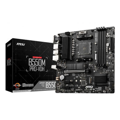 MSI MB AMD B550M PRO-VDH, B550 ,AM4,4DDR4,1PCI-EX16, 2PCI-EX1, 2M.2, 4SATA3,7USB3.2 GEN1, 6USB [B550M PRO-VDH]