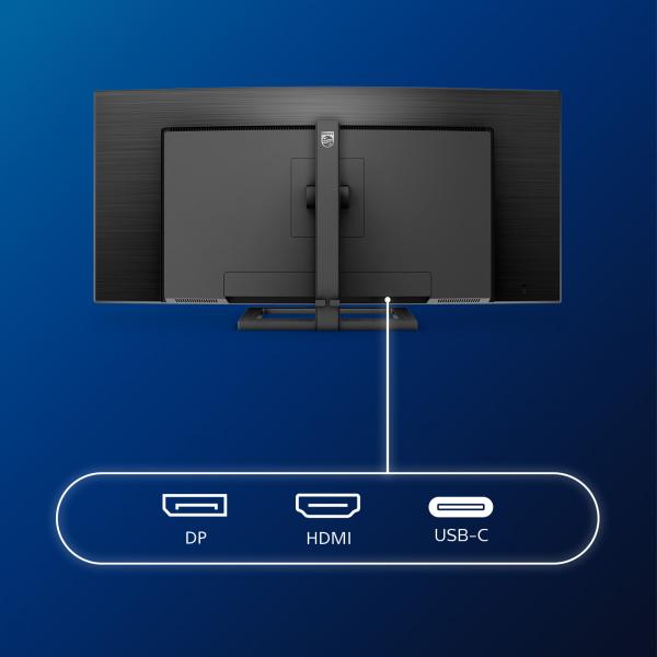 Philips E-Line - 34 inch - Curved - UltraWide Quad HD VA LED Monitor - 3440x1440 - HAS / USB-C [346E2CUAE/00]