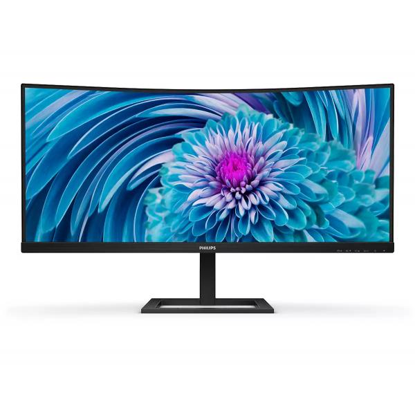 Philips E-Line - 34 inch - Curved - UltraWide Quad HD VA LED Monitor - 3440x1440 - HAS / USB-C[NEW DAMAGED BOX] [346E2CUAE/00-NOB]