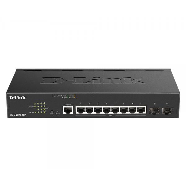 D-LINK SWITCH 8 PORTE GBIT POE MANAGED INCL. 2 X SFP [DGS-2000-10P_I]