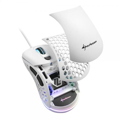Sharkoon Light 200 mouse Ambidestro USB tipo A Ottico 16000 DPI [LIGHT2200WHITE]