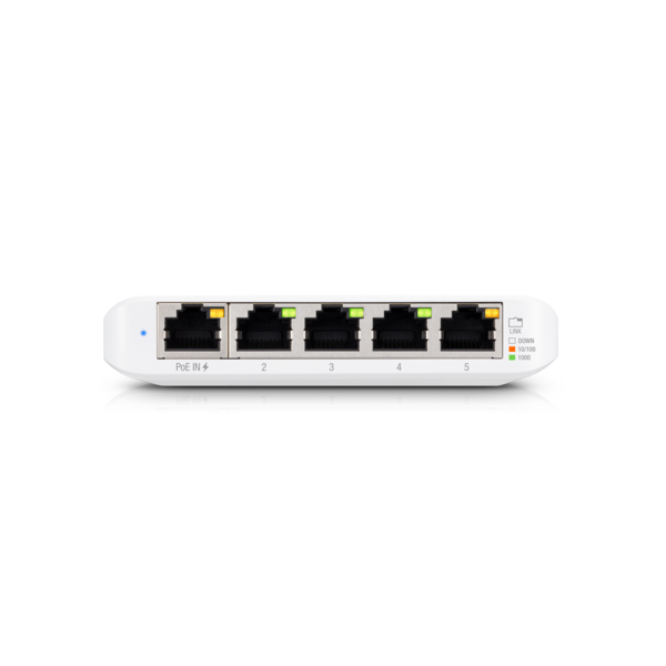 Ubiquiti - USW-Flex-Mini-EU - pack 5 - UniFi 5 Port Layer 2 switch with 4 GbE ports, 1 GbE PoE input port for power [USW-Flex-Mini-5]