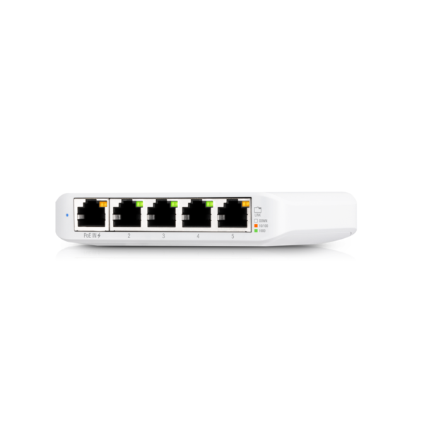 Ubiquiti - USW-Flex-Mini-EU - pack 5 - UniFi 5 Port Layer 2 switch with 4 GbE ports, 1 GbE PoE input port for power [USW-Flex-Mini-5]