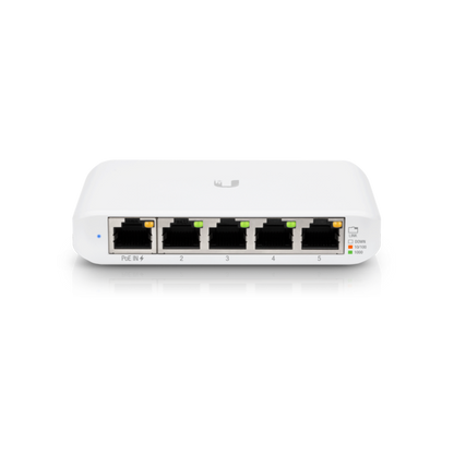Ubiquiti - USW-Flex-Mini-EU - pack 5 - UniFi 5 Port Layer 2 switch with 4 GbE ports, 1 GbE PoE input port for power [USW-Flex-Mini-5]