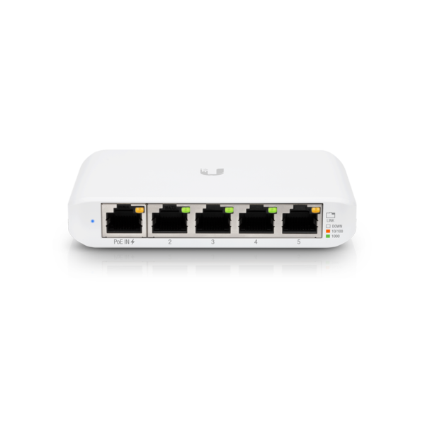 Ubiquiti - USW-Flex-Mini-EU - pack 5 - UniFi 5 Port Layer 2 switch with 4 GbE ports, 1 GbE PoE input port for power [USW-Flex-Mini-5]