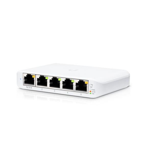 Ubiquiti - USW-Flex-Mini-EU - pack 5 - UniFi 5 Port Layer 2 switch with 4 GbE ports, 1 GbE PoE input port for power [USW-Flex-Mini-5]
