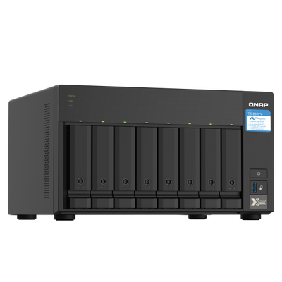 Qnap TS-832PX NAS Tower - Ethernet LAN - AL324 - Aluminium - Black [TS-832PX-4G]