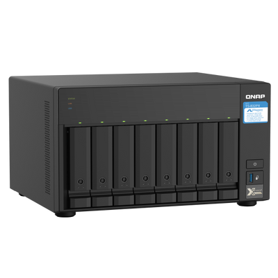 Qnap TS-832PX NAS Tower - Ethernet LAN - AL324 - Aluminium - Black [TS-832PX-4G]