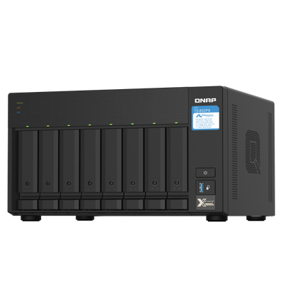 Qnap TS-832PX NAS Tower - Ethernet LAN - AL324 - Aluminium - Black [TS-832PX-4G]