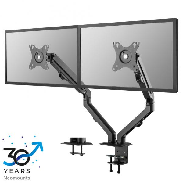 Neomounts Dual Monitor Arm - 17-27inch - 2-7 kg/screen - Coil Spring - Black [FPMA-D650DBLACK]