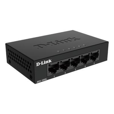 D-Link DGS-105GL/E switch di rete Non gestito Gigabit Ethernet (10/100/1000) Nero [DGS-105GL/E]