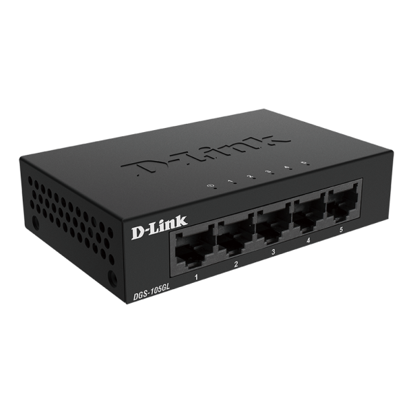 D-Link DGS-105GL/E switch di rete Non gestito Gigabit Ethernet (10/100/1000) Nero [DGS-105GL/E]