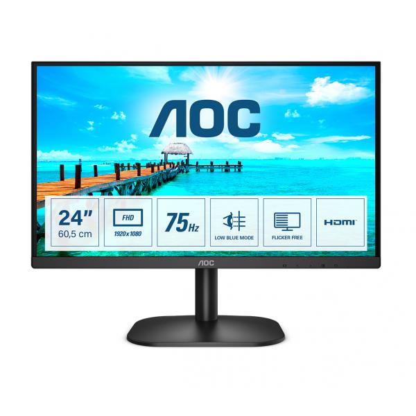 AOC MONITOR 23,8 LED VA 16:9 FHD 4MS 250 CDM,VGA/HDMI [24B2XHM2_SI]