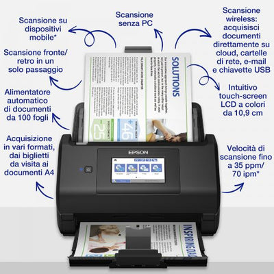 Epson WorkForce ES-580W - Sheet-fed scanner [B11B258401]