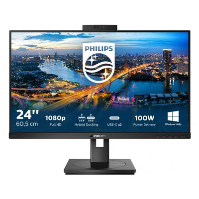 Philips B-Line - 24 inch - Full HD IPS LED Monitor - 1920x1080 - USB-C Dock - Pivot / HAS / RJ45 / Webcam [243B1JH/00]