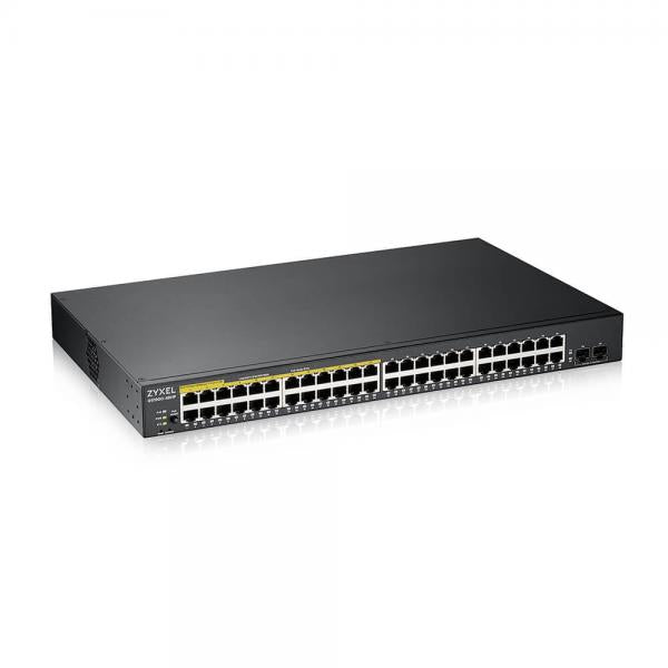 ZYXEL SWITCH WEB MANAGED 48X GB (24X POE EROG.FINO 170W), 2X SFP GB, RACK [GS190048HPV2-EU0101F]