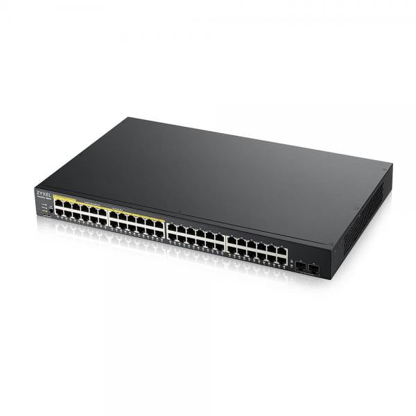 ZYXEL SWITCH WEB MANAGED 48X GB (24X POE EROG.FINO 170W), 2X SFP GB, RACK [GS190048HPV2-EU0101F]