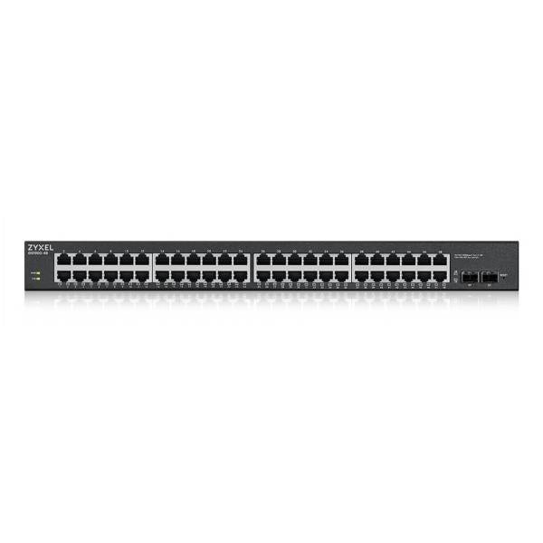 ZYXEL SWITCH WEB MANAGED 48X GB (24X POE EROG.FINO 170W), 2X SFP GB, RACK [GS190048HPV2-EU0101F]