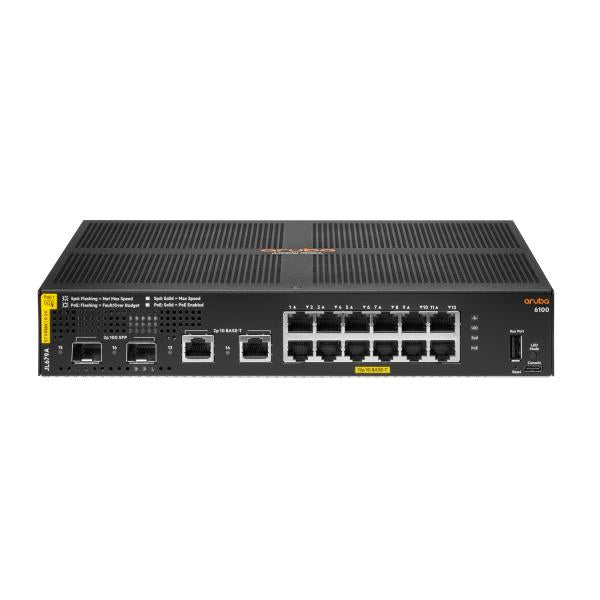 Hp Aruba 6100 12G Class4 PoE 2G/2SFP+ 139W Switch [JL679A#ABB]