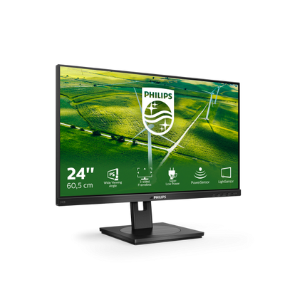 PHILIPS MONITOR 23,8 LED IPS 16:9 FHD 4MS 250 CDM, VGA/DVI/DP/HDMI, GREEN LINE, PIVOT, MULTIMEDIALE [242B1G]