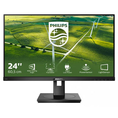 PHILIPS MONITOR 23,8 LED IPS 16:9 FHD 4MS 250 CDM, VGA/DVI/DP/HDMI, GREEN LINE, PIVOT, MULTIMEDIALE [242B1G]