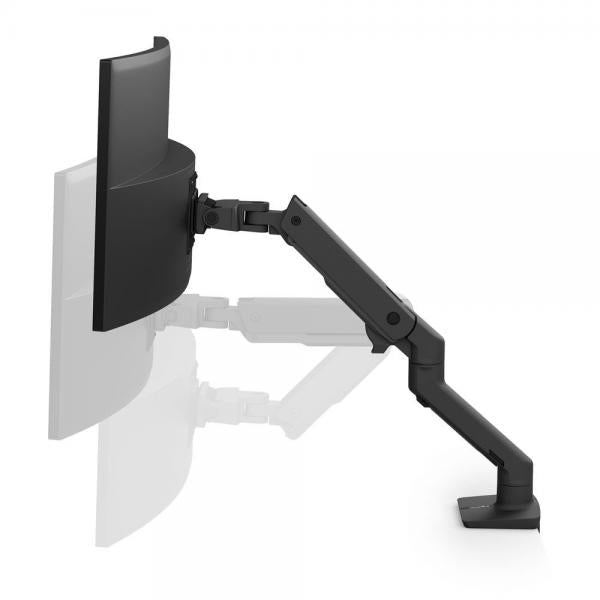 Ergotron HX Desk Monitor Arm - Single Heavy Monitor Mount - Max. 49 inch screen - Matte Black [45-475-224]