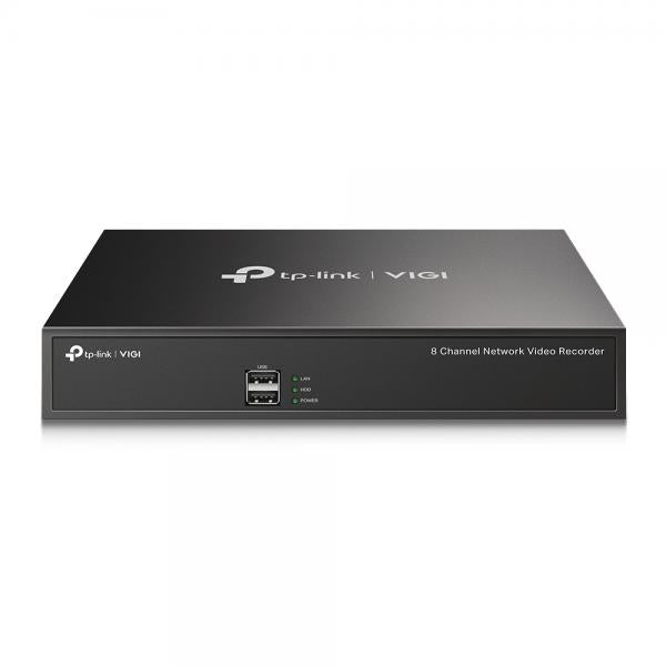 TP-Link - VIGI NVR1008H - 8 Channel Network Video Recorder, 1x SATA Interface(up to 10 TB), 1x 100Mbps Ports, 2x USB 2.0, 12V DC 1.5 A, 1x VGA port & 1x HDMI port(Up to 4K)(Synchronous Outputs) [VIGINVR1008H]