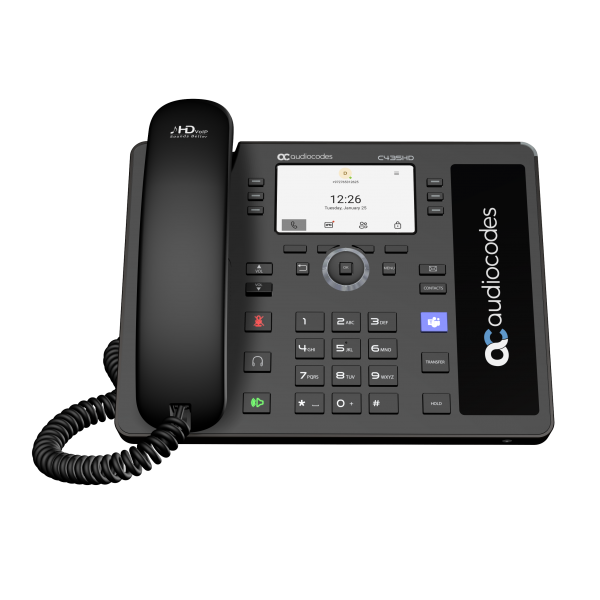 Audiocodes Teams C435HD-R IP-Phone PoE GbE black [TEAMS-C435HD-R]