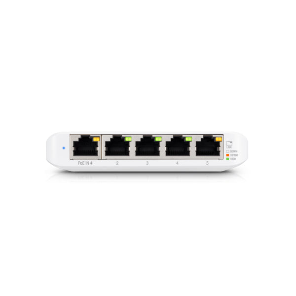 Ubiquiti - USW-Flex-Mini-EU - UniFi 5 Port Layer 2 switch with 4 GbE ports, 1 GbE PoE input port for power [USW-Flex-Mini-EU]