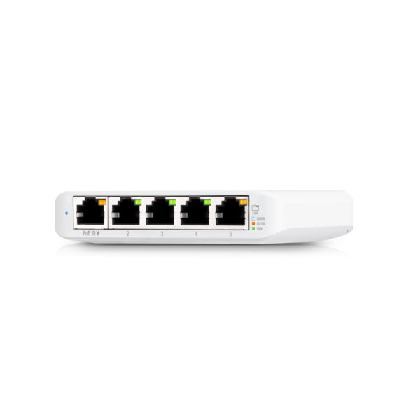 Ubiquiti - USW-Flex-Mini-EU - UniFi 5 Port Layer 2 switch with 4 GbE ports, 1 GbE PoE input port for power [USW-Flex-Mini-EU]