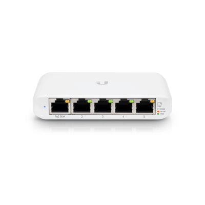 Ubiquiti - USW-Flex-Mini-EU - UniFi 5 Port Layer 2 switch with 4 GbE ports, 1 GbE PoE input port for power [USW-Flex-Mini-EU]
