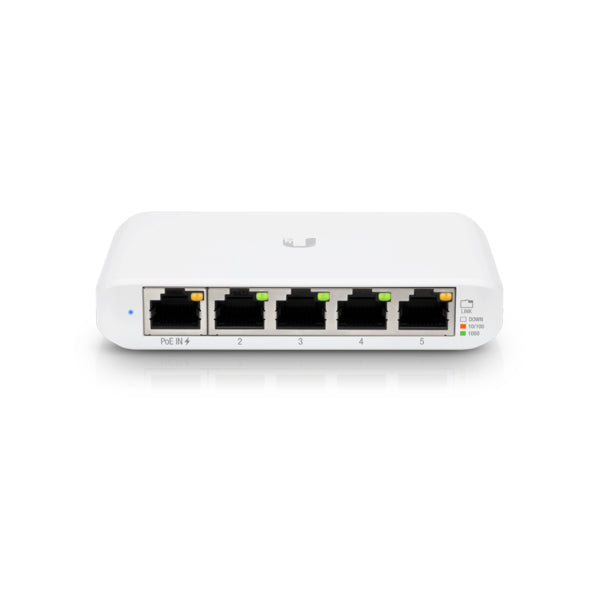 Ubiquiti - USW-Flex-Mini-EU - UniFi 5 Port Layer 2 switch with 4 GbE ports, 1 GbE PoE input port for power [USW-Flex-Mini-EU]