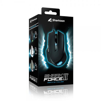 Sharkoon SHARK Force II mouse Gaming Mano destra USB tipo A Ottico 4200 DPI [SHARKFORCEIIWHITE]