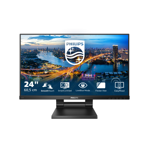 PHILIPS MONITOR TOUCH 23,8 LED IPS 16:9 FHD 4MS 250 CDM, VGA/DP/HDMI, PIVOT, MULTIMEDIALE [242B1TC]