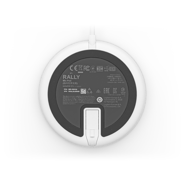 LOGITECH RALLY MIC POD WHITE [952-000038]