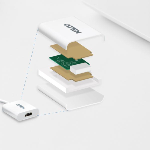 Aten DisplayPort to HDMI converter, PC: Up to UXGA / HDTV: Up to 1080i,1080p [VC985-AT]