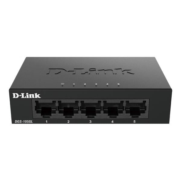 D-LINK SWITCH 5 PORTE GIGABIT UNMANAGED ETHERNET METAL HOUSING [DGS-105GL]