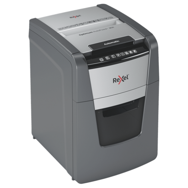 Rexel Distruggidocumenti automatico Optimum AutoFeed+ 90X con taglio a frammenti [2020090XEU]