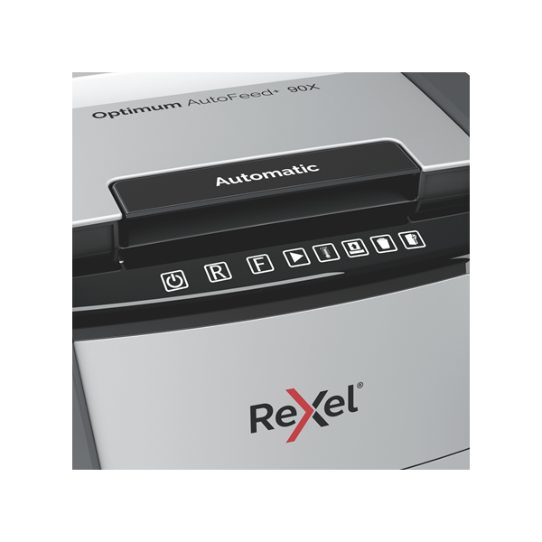 Rexel Distruggidocumenti automatico Optimum AutoFeed+ 90X con taglio a frammenti [2020090XEU]