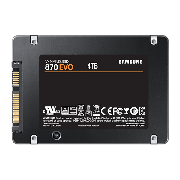 SAMSUNG SSD INTERNO 870 EVO 4TB 2,5 SATA 6GB/S R/W 560/530 MLC [MZ-77E4T0B/EU]