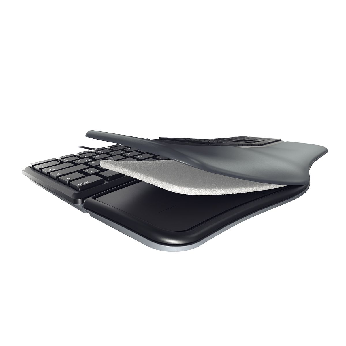Cherry KC 4500 ERGO - Keyboard - Corded - AZERTY - Black [JK-4500BE-2]