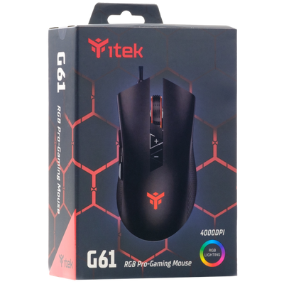 ITEK MOUSE GAMING, 4000DPI, RGB, SOFTWARE, SENSORE A3050 [ITMGG61]