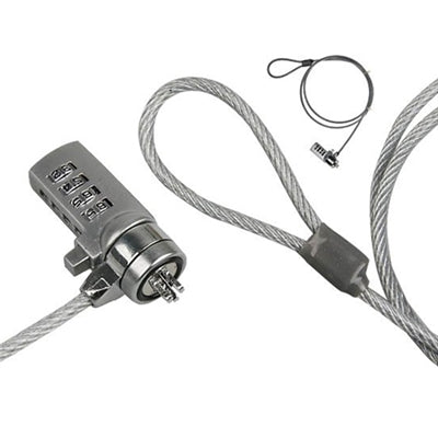 NOTEBOOK SECURITY LOCK ENCORE EN-LOCK-1 CAVO ANTIFURTO IN ACCIAIO CON COMBINAZIONE A 4 CIFRE - 1.8MT [EN-LOCK-1]